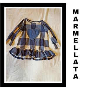 Marmellata Blue Plaid Long Sleeve Shirt  Size 3T